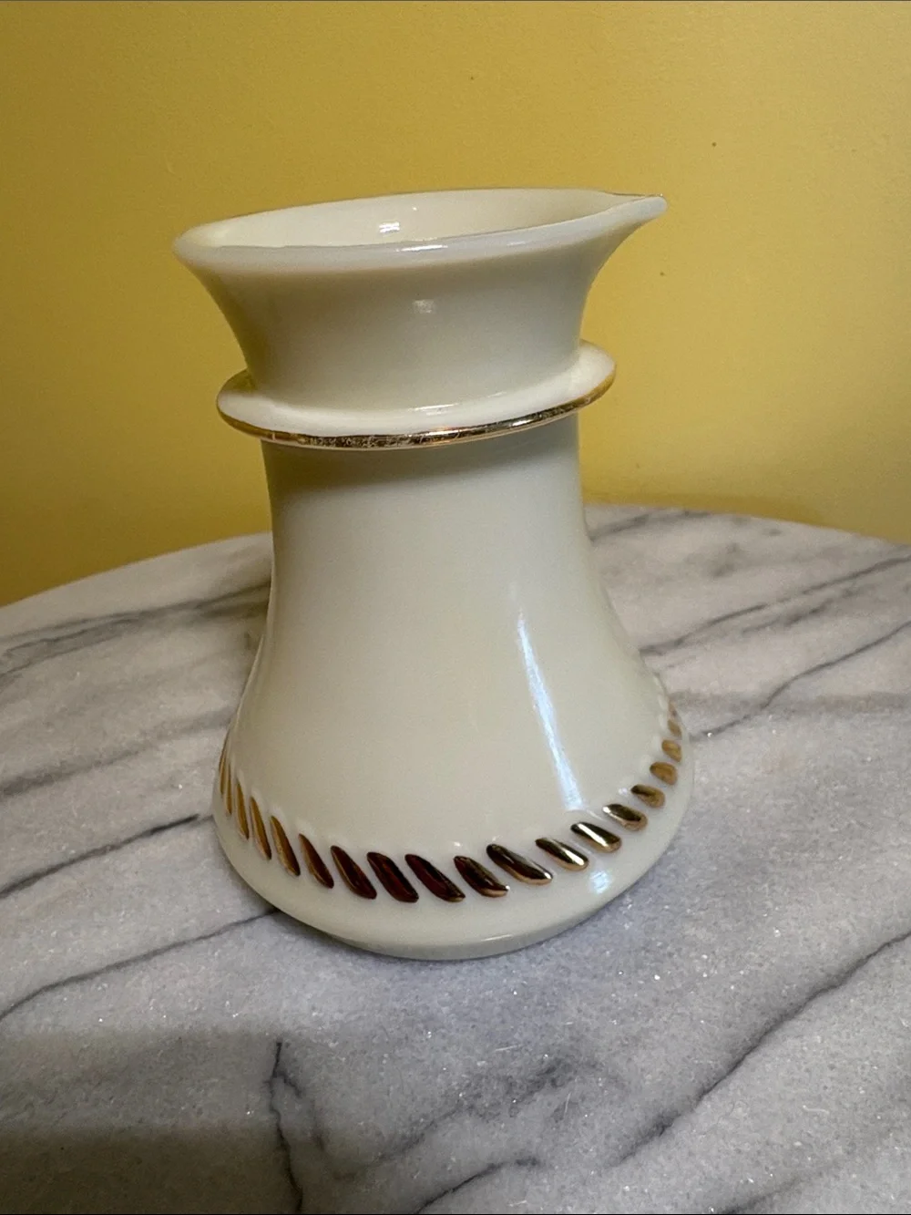 Vintage Wheatonware creamer made from ivory custard glass